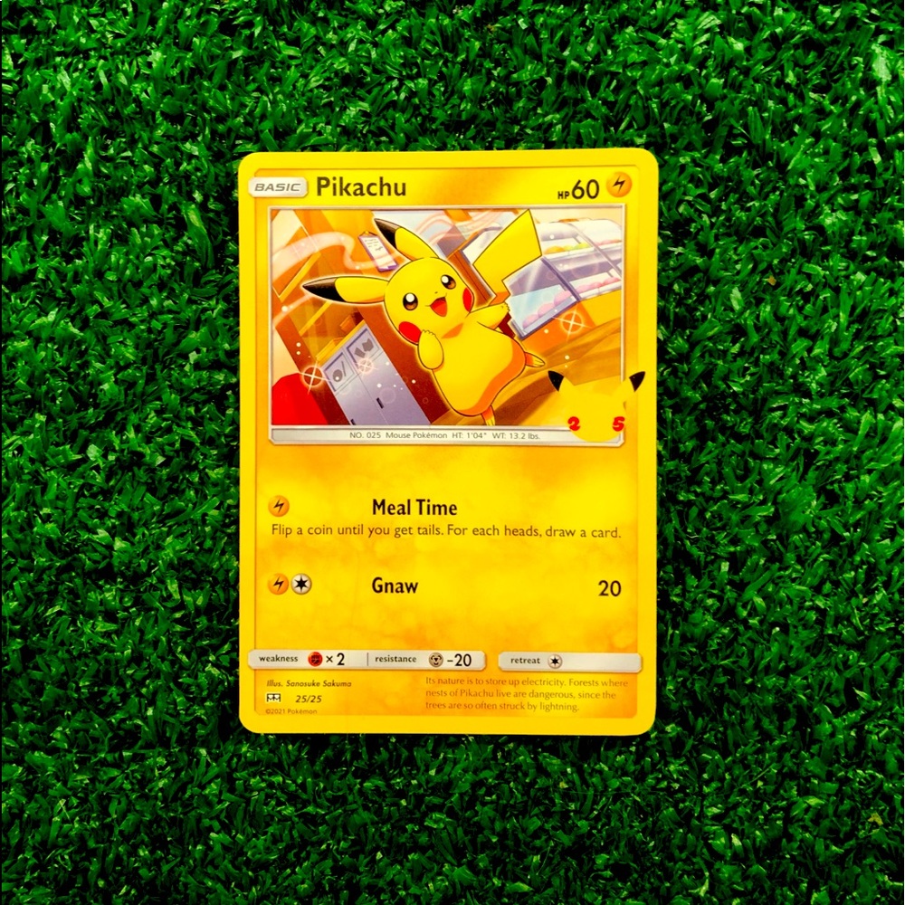 Pikachu 25th anniversary McDonald’s pokémon card